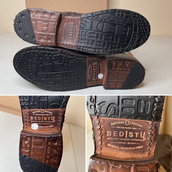 BED STU Manchester Distressed Brown Leather Tall Riding Boots BedStu Size 6.5 - Picture 11 of 16
